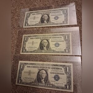 $1 Silver Certificates In Great Condition  All Are 1957